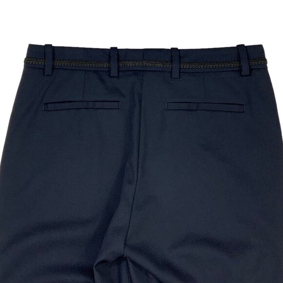 The Kooples Wool Blend Trousers Pant 34 XS Blue Slim Leg High Rise Quiet luxury - Picture 8 of 11